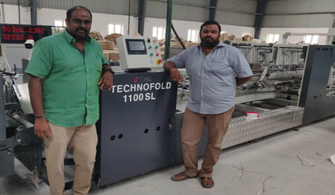 DGM Technofold 1100SL糊盒机落户印度Sivakasi Moorthy胶印企业-金莎国际